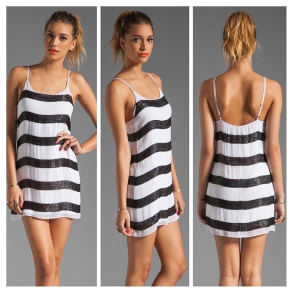 alice and olivia white slip dress